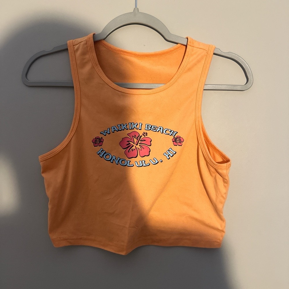 Orange Waikiki Beach Crop Top